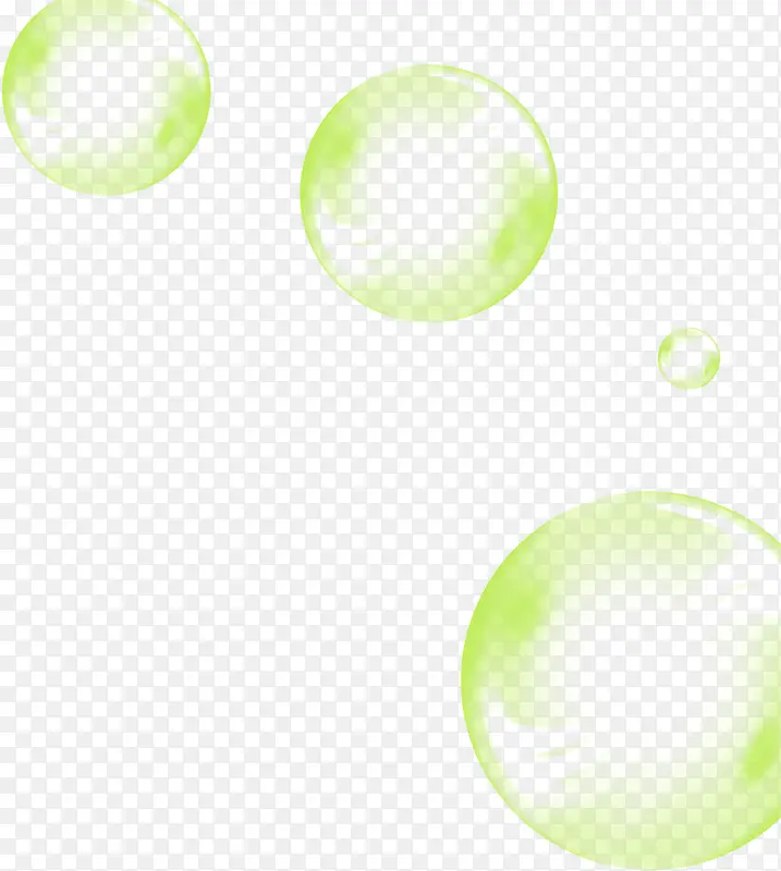 绿色圆润卡通气泡设计