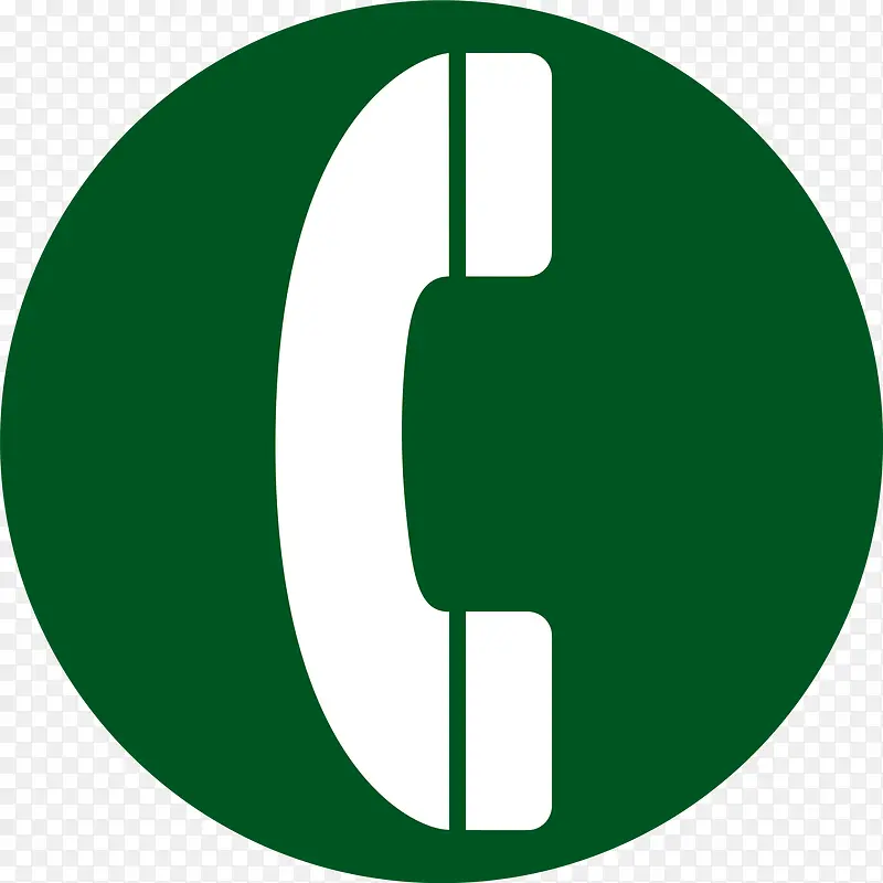 电话标志绿色