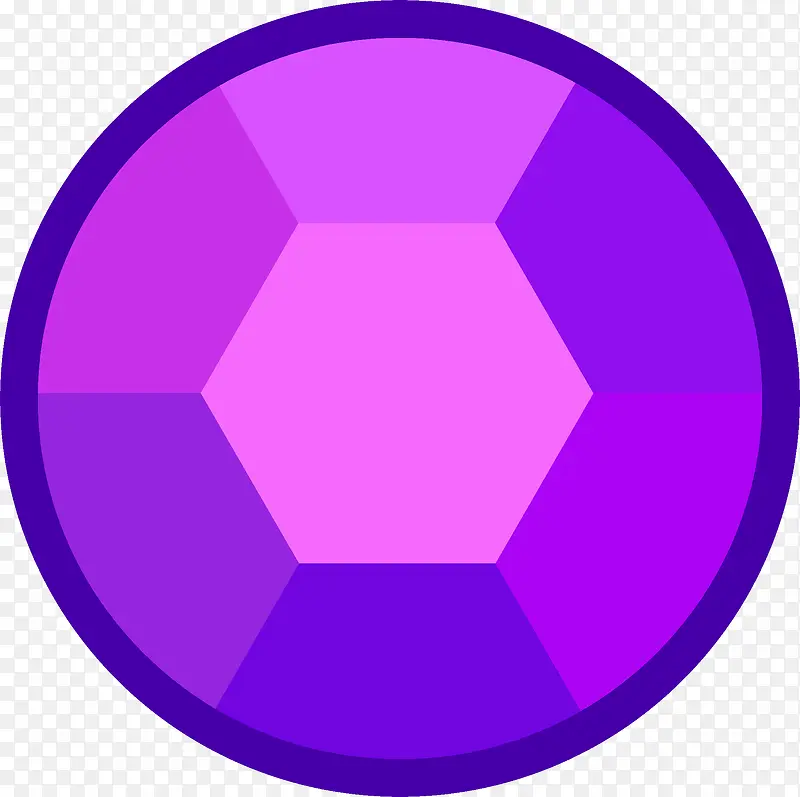 圆形紫钻石卡通