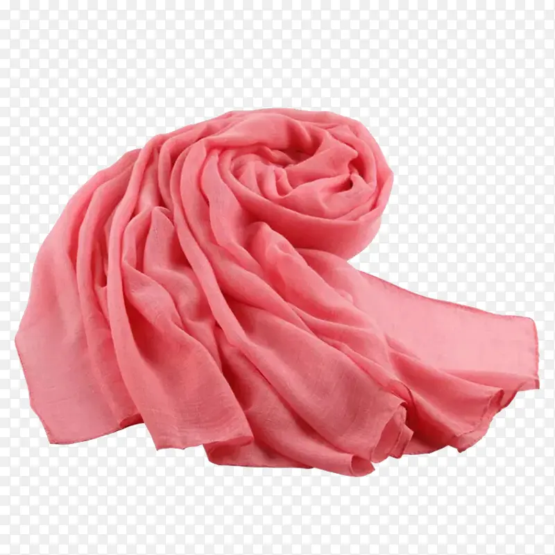 粉红色丝巾