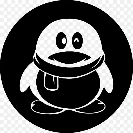 QQ的社会标志的企鹅图标