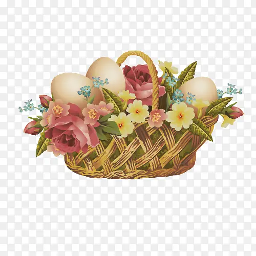 复活节彩蛋花篮