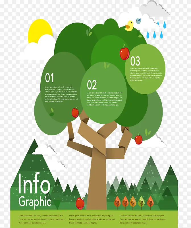 绿色树木创意目录设计