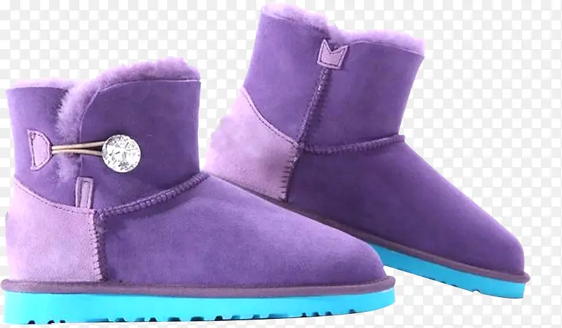 紫色清新冬季女靴