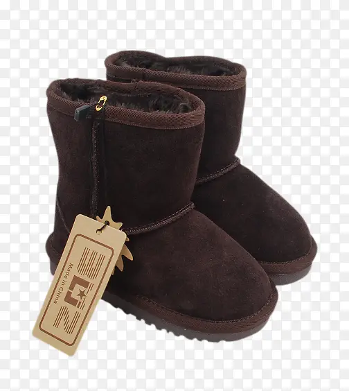 棕色冬季女式雪地靴