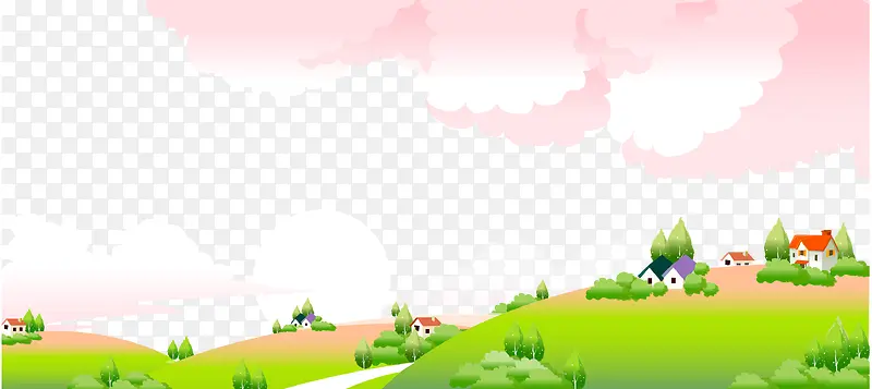 矢量春天风景