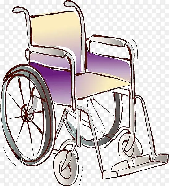 手绘轮椅