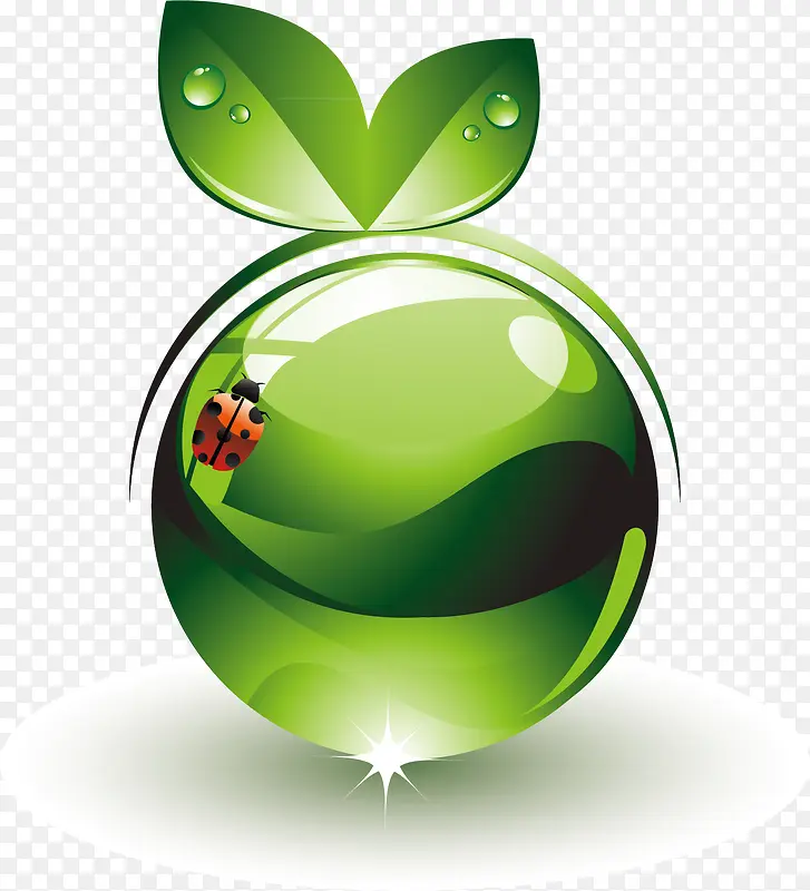 绿色球体素材图片