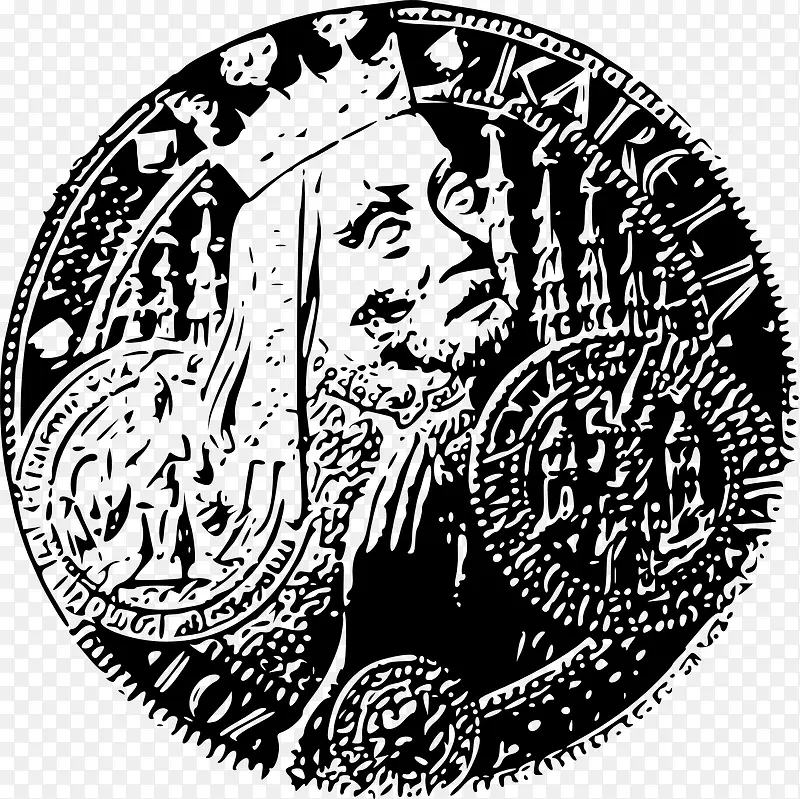 国王图案银币