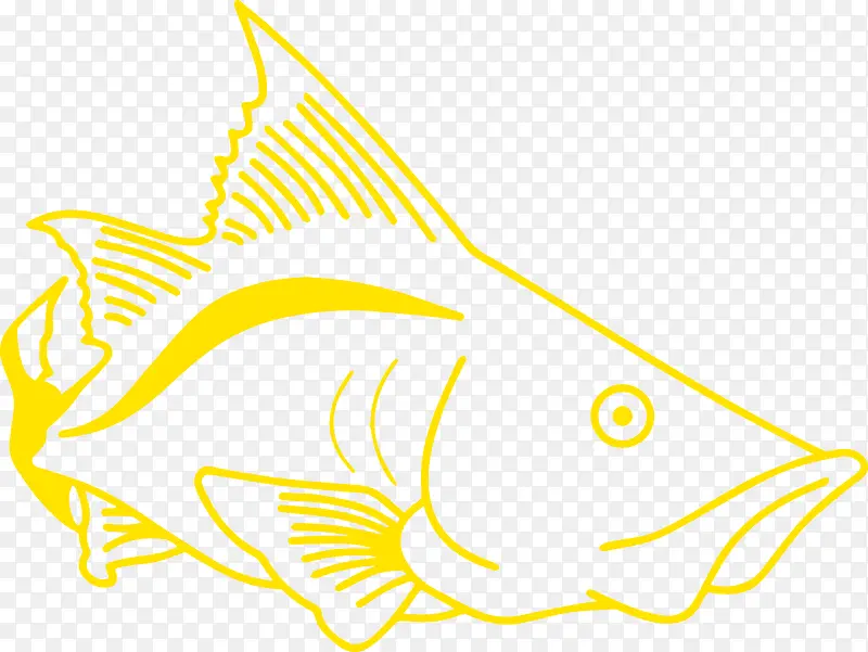 创意矢量金线鱼素材图
