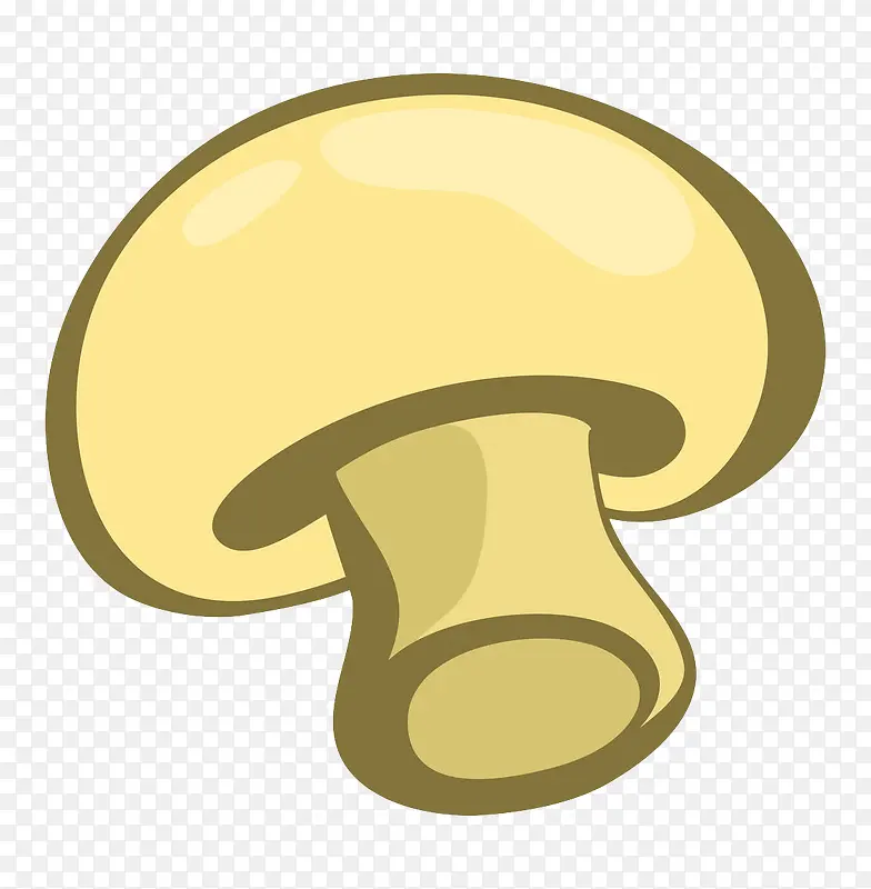 黄色蘑菇手绘