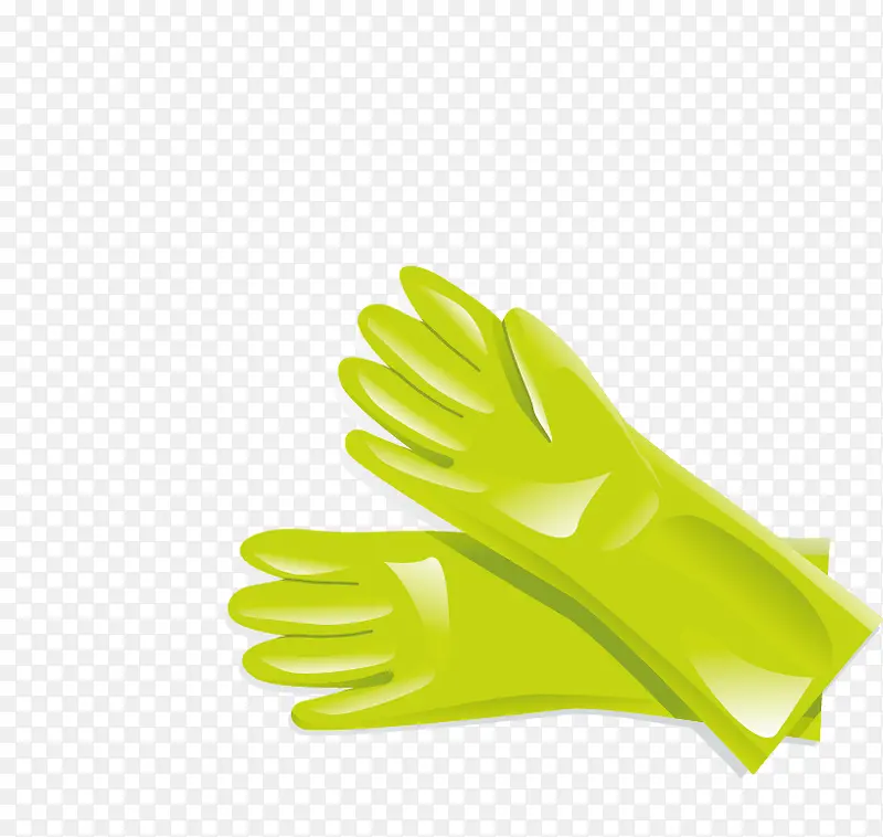 绿色胶手套