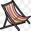 海边沙滩睡椅UI图标