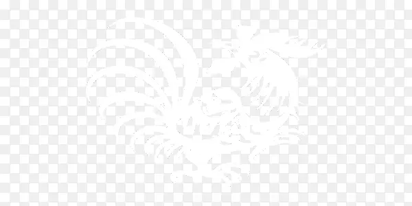 白色剪纸中国风公鸡装饰