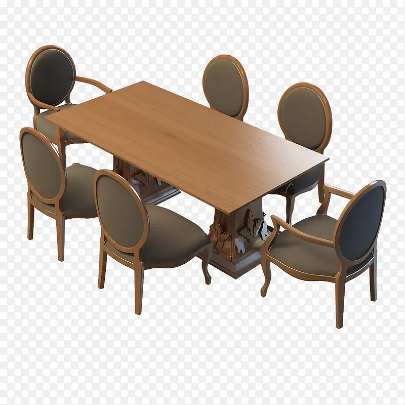 棕色组合会议桌子