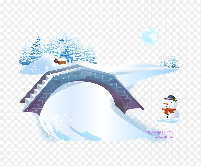 雪景中的桥