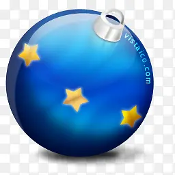 蓝色圣诞节彩球
