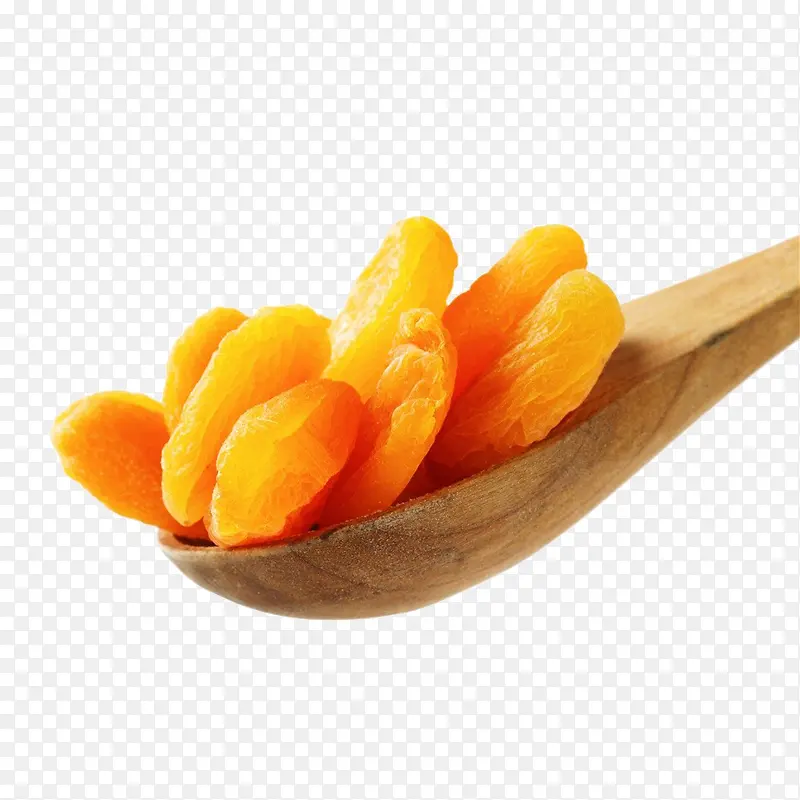 木勺上的杏果干