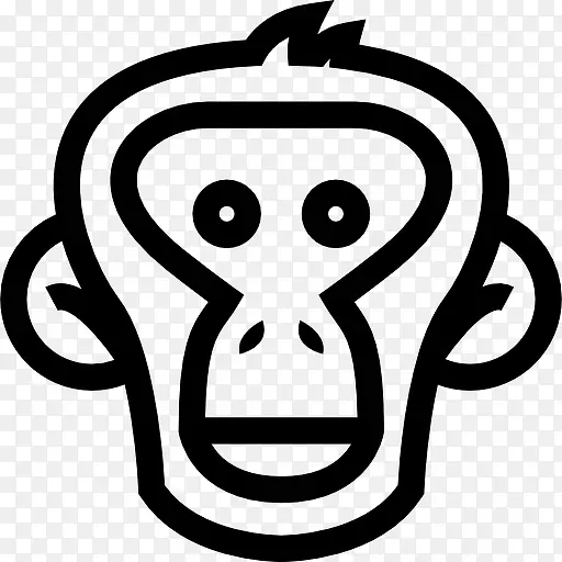 猴子脸的轮廓图标