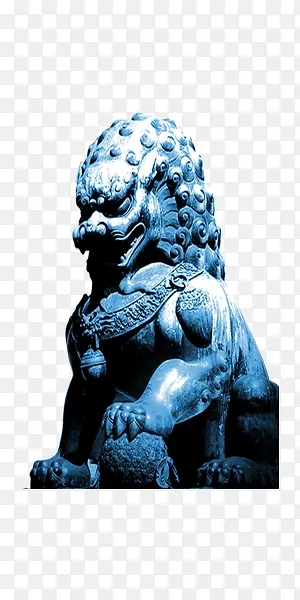 蓝色石狮金融商业图片PNG图片素材下载_图片编号qrmzkogj-免抠素材网