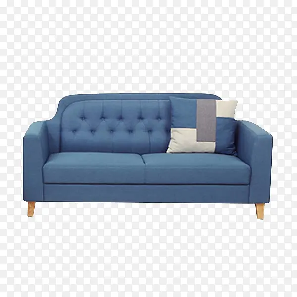 蓝色舒适沙发素材