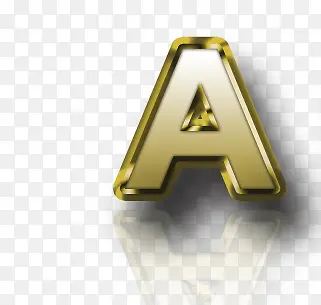 黄金质感字A
