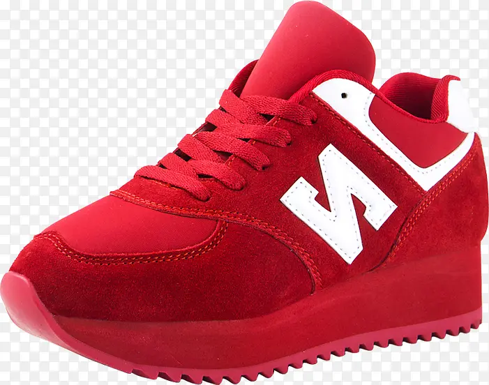 高清摄影红色的运动鞋合成