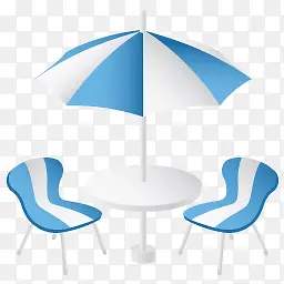 太阳伞和椅子图标