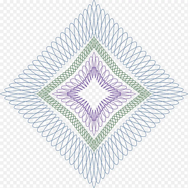 矢量彩色螺旋花纹图