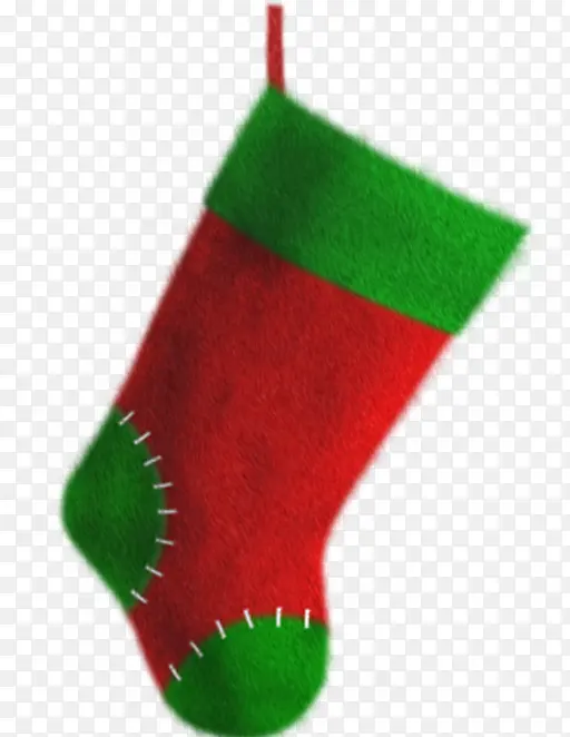 红绿色圣诞袜子节日素材