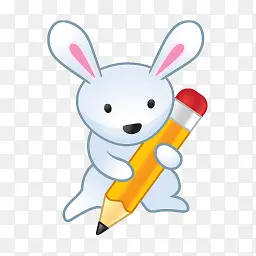 小白兔铅笔图标