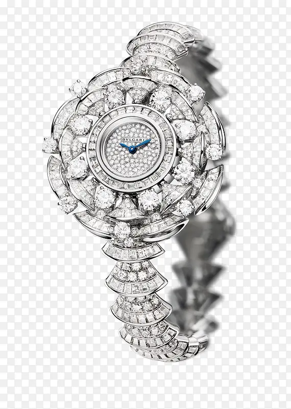宝格丽腕表珠宝装饰手表银色女表