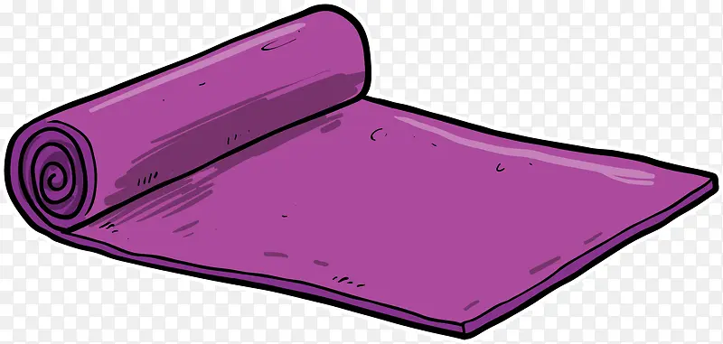 卡通紫色健身瑜伽垫