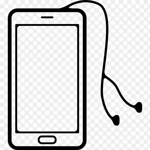手机与耳羽电缆图标