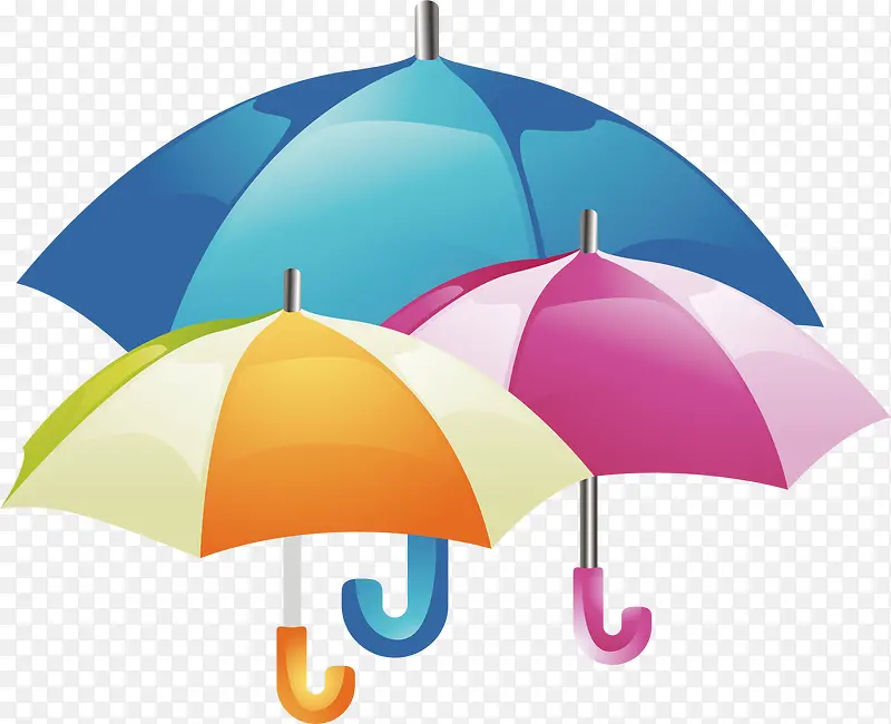 彩色伞元素图片