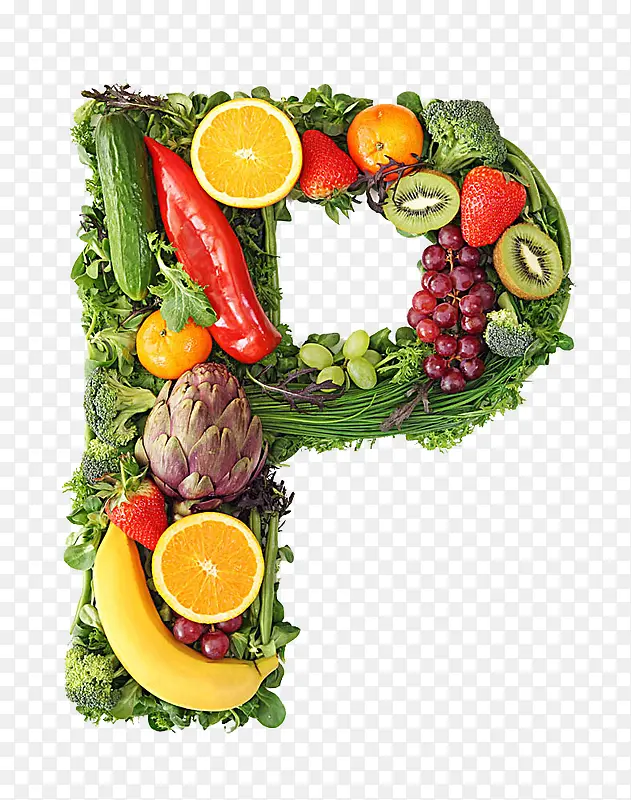 蔬菜水果字母P