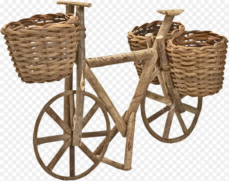 自制手工木制自行车
