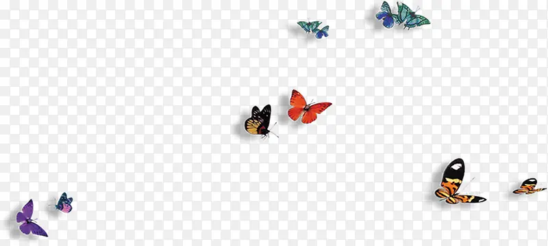 创意合成飞舞的花蝴蝶图案