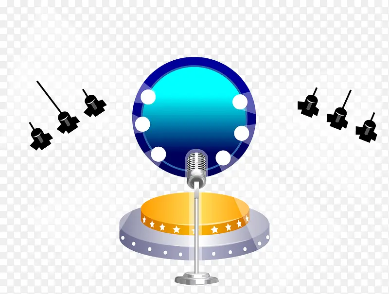 矢量手绘舞台素材