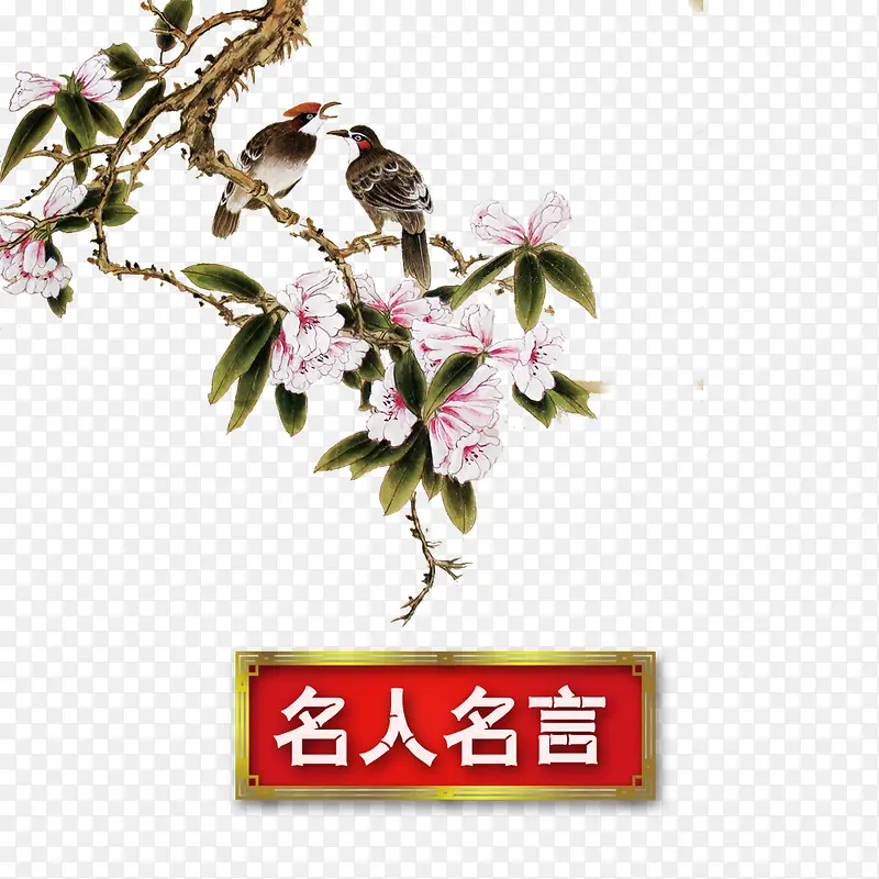 小鸟枝头素材