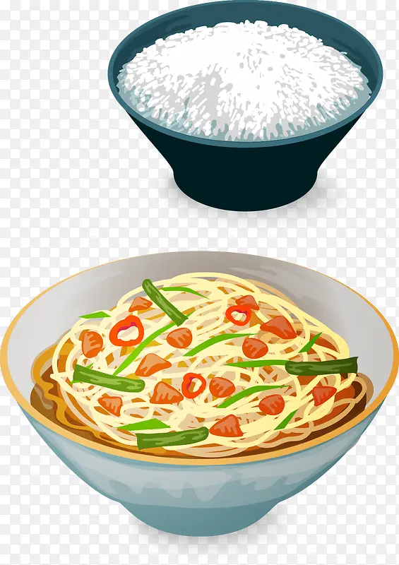 矢量米饭面食图片
