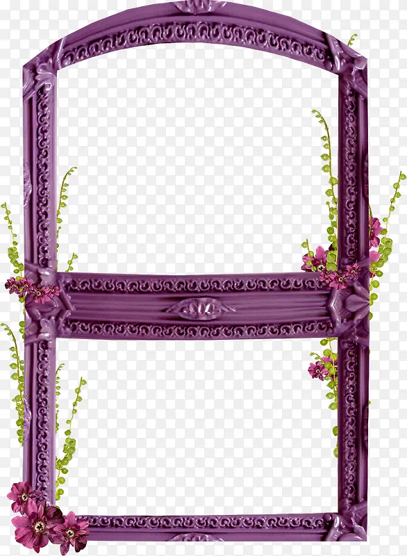 枝叶紫色门框