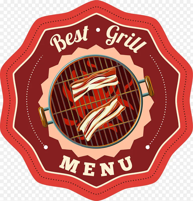 红色烤肉标志