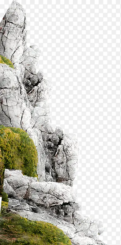 假山石像绿色植物