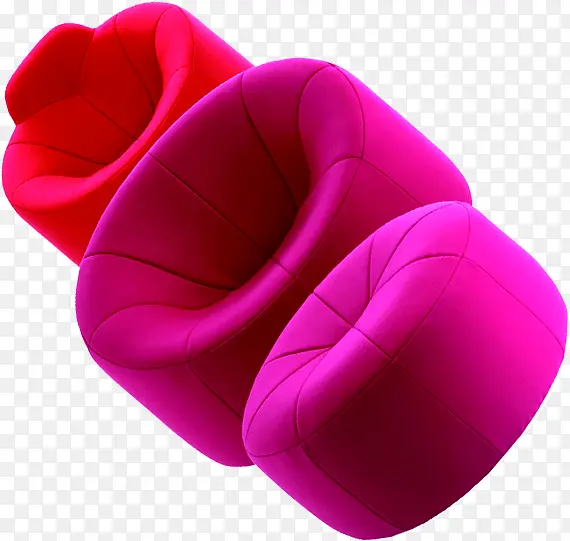 粉色红色沙发图片