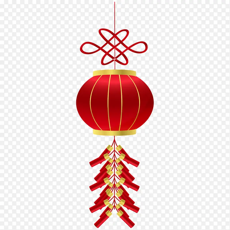 春节红色灯笼装饰