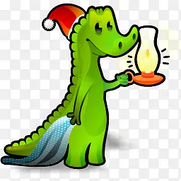 绿色恐龙圣诞节