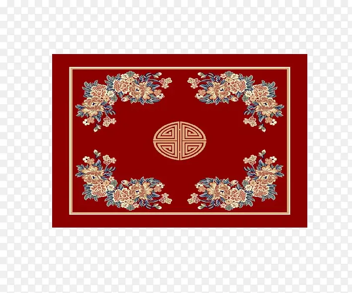 古典中式花纹地毯免费图片