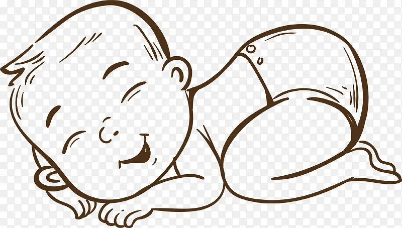 手绘婴儿免抠素材