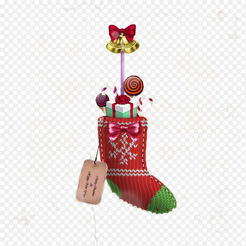 精美圣诞袜挂饰矢量素材